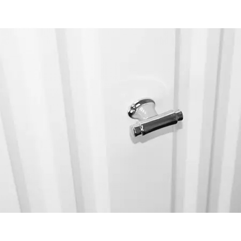 Пенал LAURA подвесной БЕЛЫЙ ГЛЯНЕЦ правый ручка СЕРЕБРО (390*1340*300)