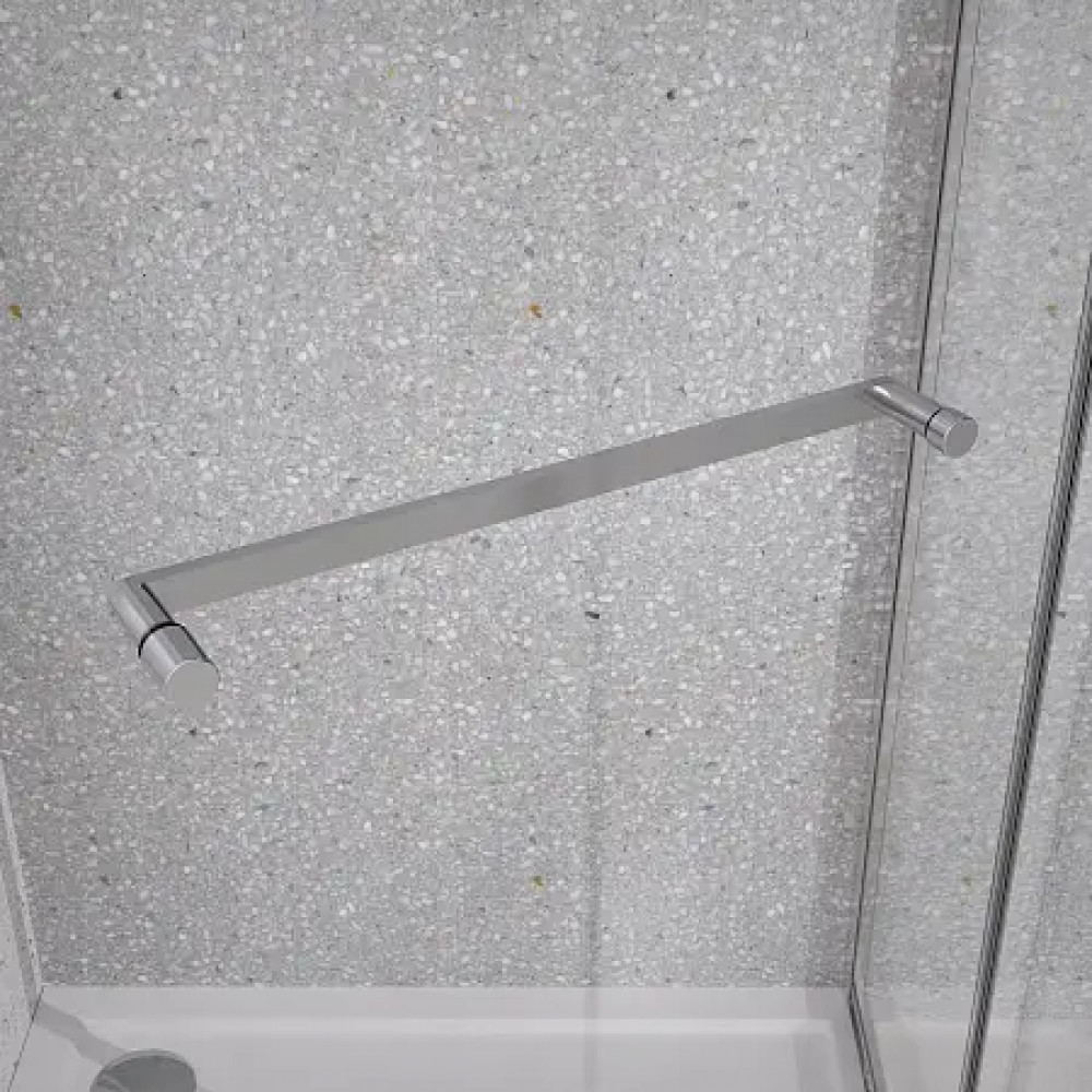 AZ-L47-100-MB-CL Душевое ограждение MONAKO SQS-100х100х195-MB-CL, прозрачное стекло 6 мм, профиль матовый черный