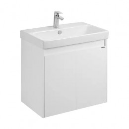 Сканди 70 Тумба Doors Белый глянец/Белый матовый (БЕЗ УМЫВАЛЬНИКА Адриана-70)