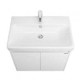 Сканди 70 Тумба Doors Белый глянец/Белый матовый (БЕЗ УМЫВАЛЬНИКА Адриана-70)