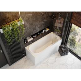 PENELOPE Ванна акриловая прямоугольная, без панели и каркаса, 170х70 см, белая