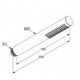 KLUDI NOVA FONTE Душевая лейка 1S, черный матовый, арт. 3912039-00