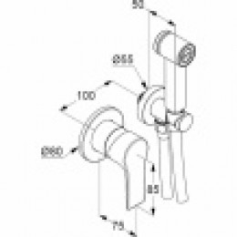 KLUDI ZENTA SL Гигиенический набор, комплект, арт. 489980565