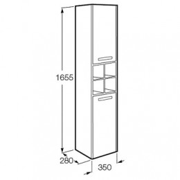 LAGO Шкаф-колонна, белый глянец