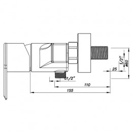 ENZO Смеситель для душа, хром