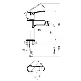 TREYA Смеситель для биде, хром