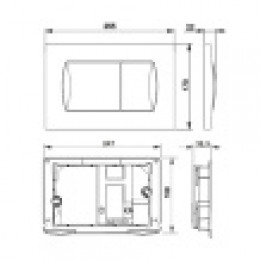 ACTIVE Смывная клавиша PL 62B для ПЭК, хром глянец (Mateo, Mitos, Victoria)
