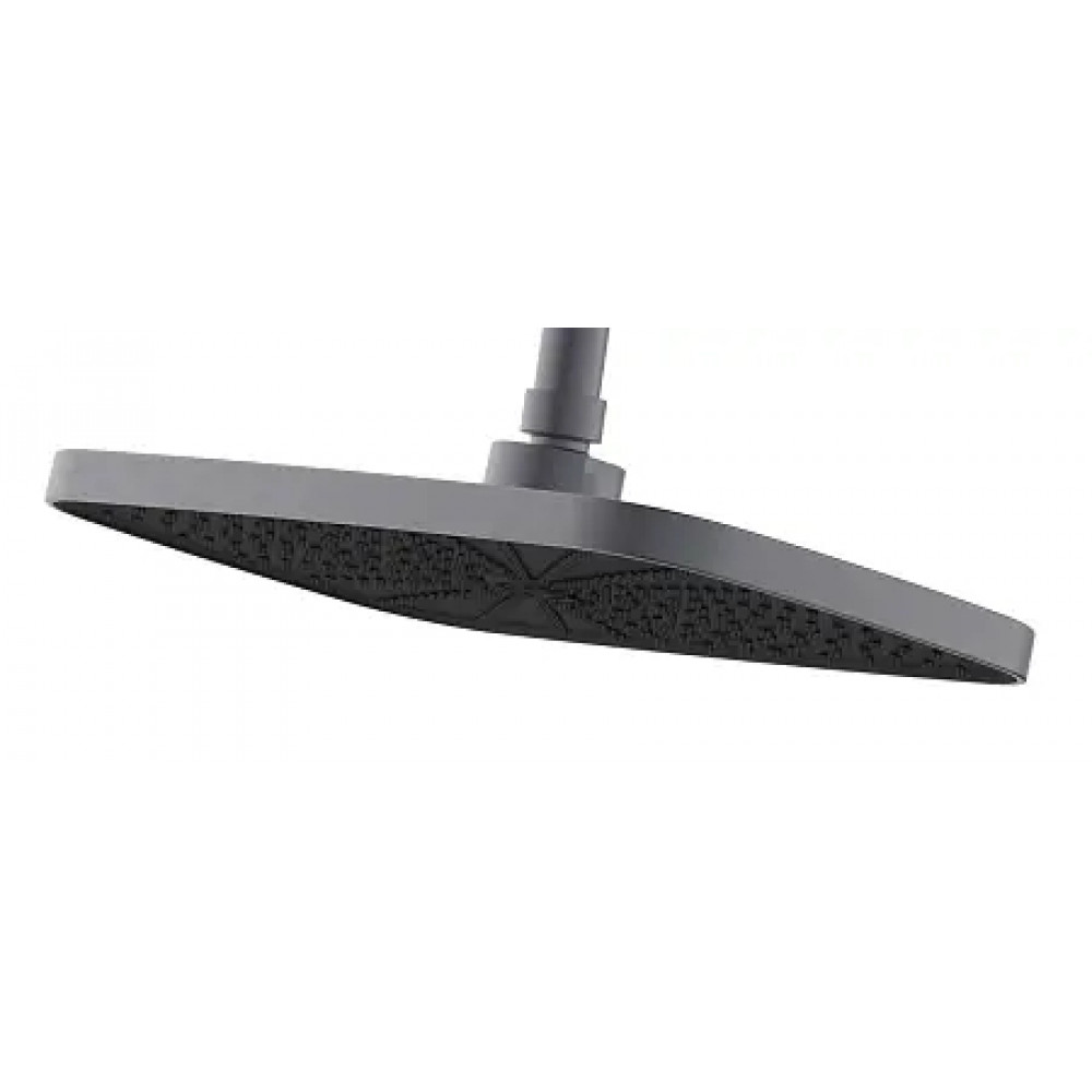 Conda Душевая система с квадратным тропическим душем, серый графит