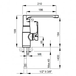VIANO Смеситель для кухни, хром