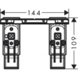 42870000 Axor Universal Accessories Комплект адаптеров для монтажа