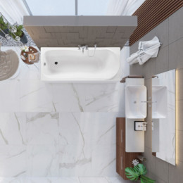 PENELOPE Ванна акриловая прямоугольная, без панели и каркаса, 170х70 см, белая