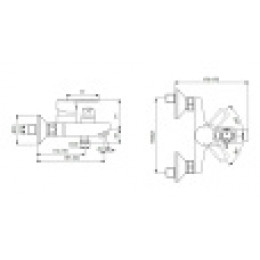 BA399AA VIDIMAHYPE Настенный смеситель для ванны/душа с керамическим переключателем