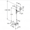KLUDI LOGO DUAL SHOWER SYSTEM Душевая система со смесителем для ванны и душа, арт. 6808305-00