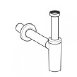 151.034.21.1 Сифон бутылочный Geberit для раковин, горизонтальный выпуск: d=32мм, G=1 1/4", Глянцевый хром