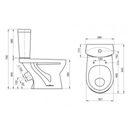 Унитаз-компакт Ультра бел.