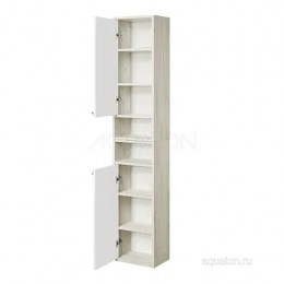 Флай Шкаф 1-створчатый белый, дуб крафт левый