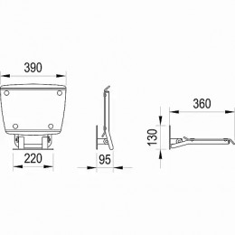 Универсальное сиденье для душа OVO-B II CLEAR/BLACK