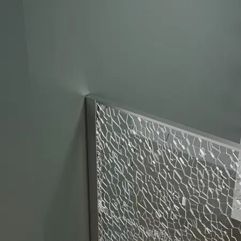 AZ-275-90-CH-CBR Душевая перегородка Walk-in, 90x200-CH-CBR, в рамке, Битое стекло, 4+5+4 мм, профиль хром