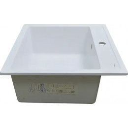 AZARIO кухонная мойка Litos (570х505х200) Белая (сифон + герметик)