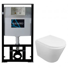 Сет AZARIO инсталляция + унитаз Teramo AZ-0053-UQ3 с сиденьем микролифт БЕЗ КЛАВИШИ