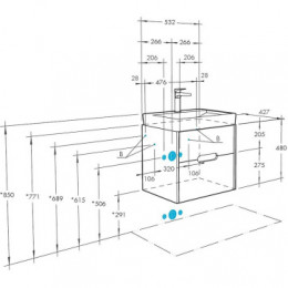 Оливия 55 Тумба Грей/Дуб Ойстер (БЕЗ УМЫВАЛЬНИКА"Адриана-55")
