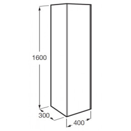 Z_INSPIRA Шкаф-колонна правый, темный дуб