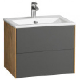 Сохо 60 Тумба Дуб Веллингтон/Графит софт (БЕЗ УМЫВАЛЬНИКА "Элина-60")