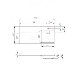 Лондри 105 Раковина ПРАВАЯ БЕЛАЯ