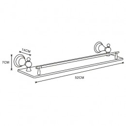 ELVIA Полка стеклянная, золото
