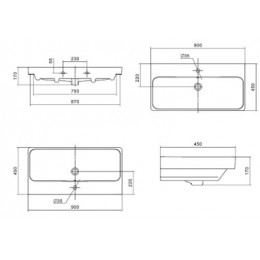 АКВАТОН Адриана 90 Умывальник
