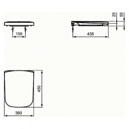 J469701 STRADA Сидение и крышка для унитаза, дюропласт, стальные хромированные шарниры, с функцией плавного закрытия. С функцией fast fix (легкосъем.)