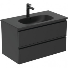 T3509V3 TESI BLACK Vanity Умывальник 80 см для монтажа соло с дизайн-сифоном или с подстольем TESI 80 см