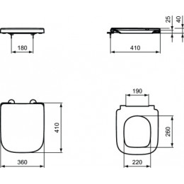 T473701 Ideal Standard i.life S Сидение и крышка для унитаза с функцией плавного закрытия, дюропласт, с функцией fast fix (легкосъемное)