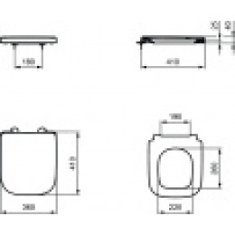 T473701 Ideal Standard i.life S Сидение и крышка для унитаза с функцией плавного закрытия, дюропласт, с функцией fast fix (легкосъемное)