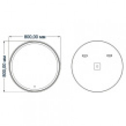 AZARIO зеркало Olivia влагостойкое с подсветкой 800*800