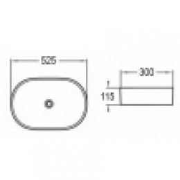 AZ-1048 Раковина накладная. Размер 525*300*115 мм