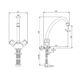 BA227AA PRACTIC Смеситель для умывальника VIDIMAPRACTIC BA227AA