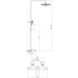Душевая стойка с термостатическим смесителем для ванны и ручным душем Termo 300 TE 092.00/150