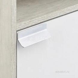 Флай Шкаф 1-створчатый белый, дуб крафт правый