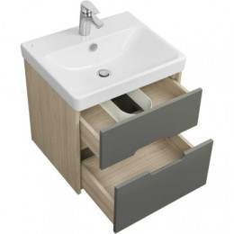 Оливия 55 Тумба Грей/Дуб Ойстер (БЕЗ УМЫВАЛЬНИКА"Адриана-55")