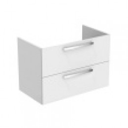 E3242WG TEMPO Подстолье для умывальника 800 мм с 2-мя ящиками, для подвесного монтажа, система плавного закрытия, 2 ручки, с крепежным комплектом