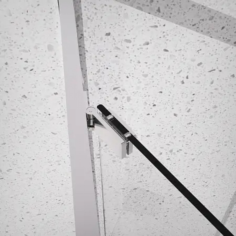 AZ-L47-90-MGR-CL Душевое ограждение MONAKO SQS-90х90х195-MGR-CL, прозрачное стекло 6 мм, профиль матовый графит