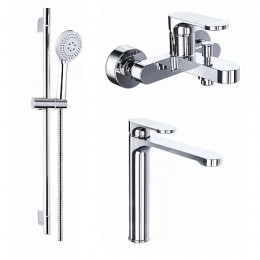 Набор смесителей 3 в 1 для ванны Azario VIANO, хром