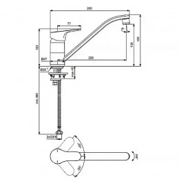 CERABASE смеситель для кухонной мойки С3