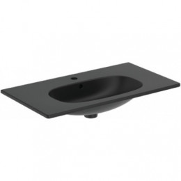 T3509V3 TESI BLACK Vanity Умывальник 80 см для монтажа соло с дизайн-сифоном или с подстольем TESI 80 см