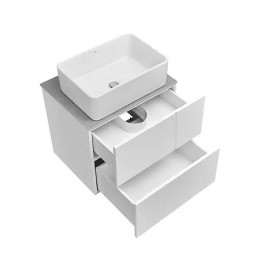 Luna Тумба под раковину 60, 2 ящика, белый