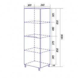 Пенал Santorini 360 правый