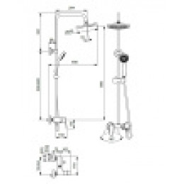 Душевая система с однорукоятковым смесителем для душа, VIDIMA BALANCE BA271AA