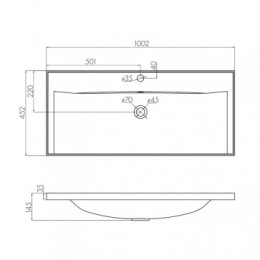 АЙРИС 100 РАКОВИНА БЕЛАЯ (Аналог Премьер 1000)