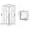 CS-3008TM/W-90R Душ. Кабина 900x900x2150 поддон 14 см